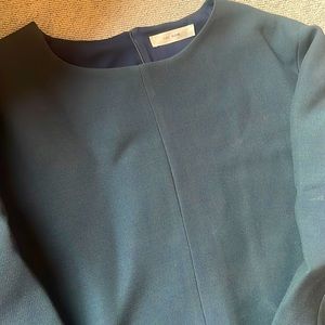 The Row Top with 3/4 back zipper, gorgeous petroleum green color.